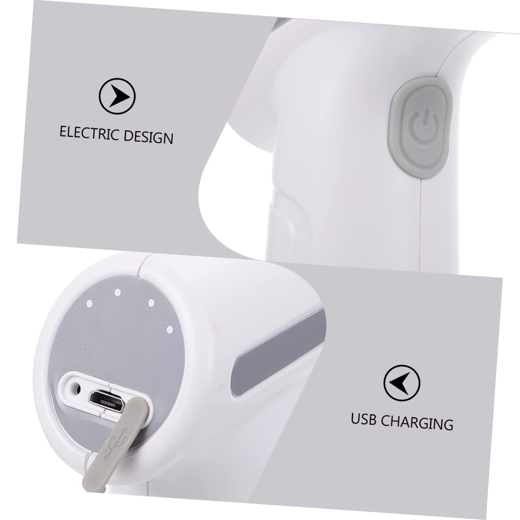 Toyvian Pulverizador Eléctrico Multifuncional de 1.5l Batería de 2000mah, Botella Rociadora Práctica de Plástico Blanco para Jardinería y Limpieza del Hogar