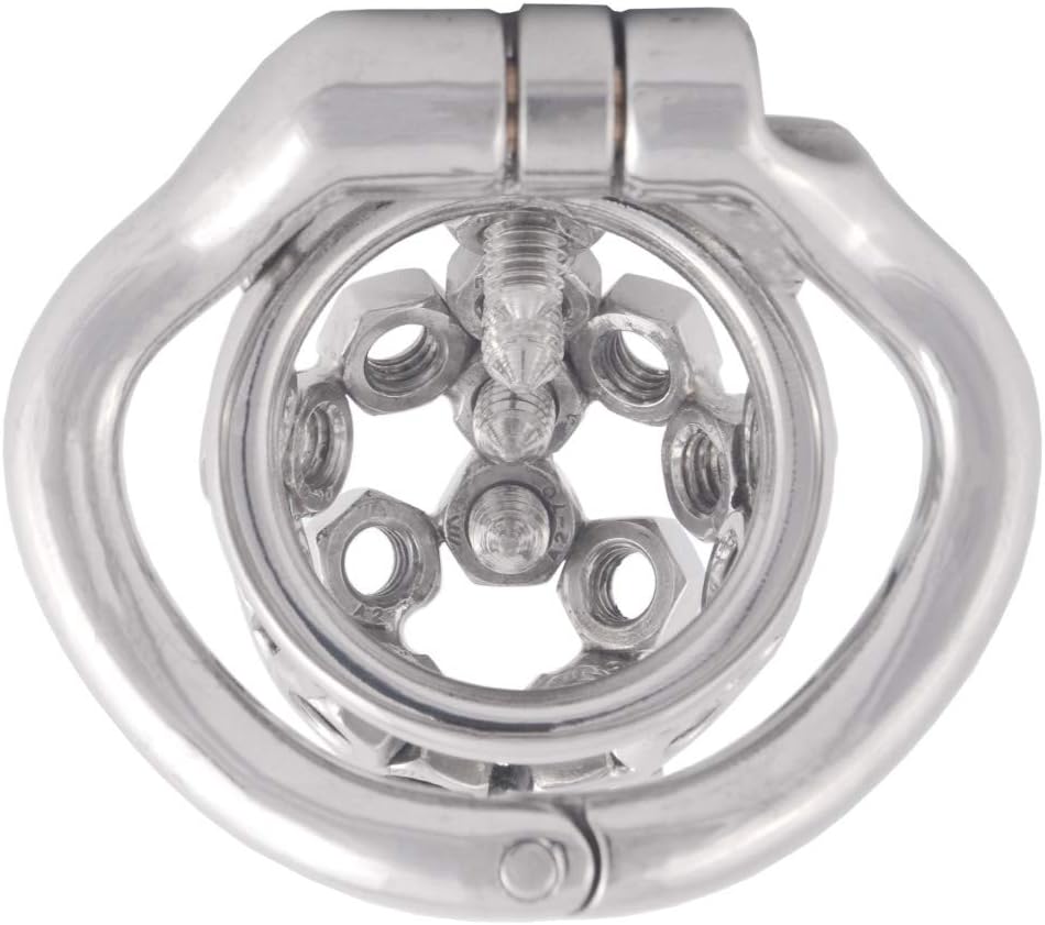 TERNENCE Ergonomic Design Stainless Steel Male Chastity Device Easy to Wear Male Cock Cage K345 (45mm/ M Size)