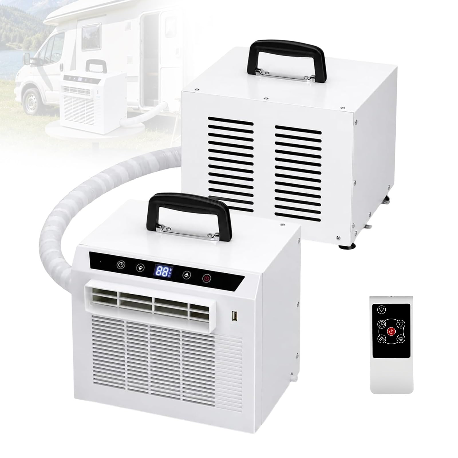 Mobile Split AC 3000 BTU, Bedroom Office Tent Camper Cooler