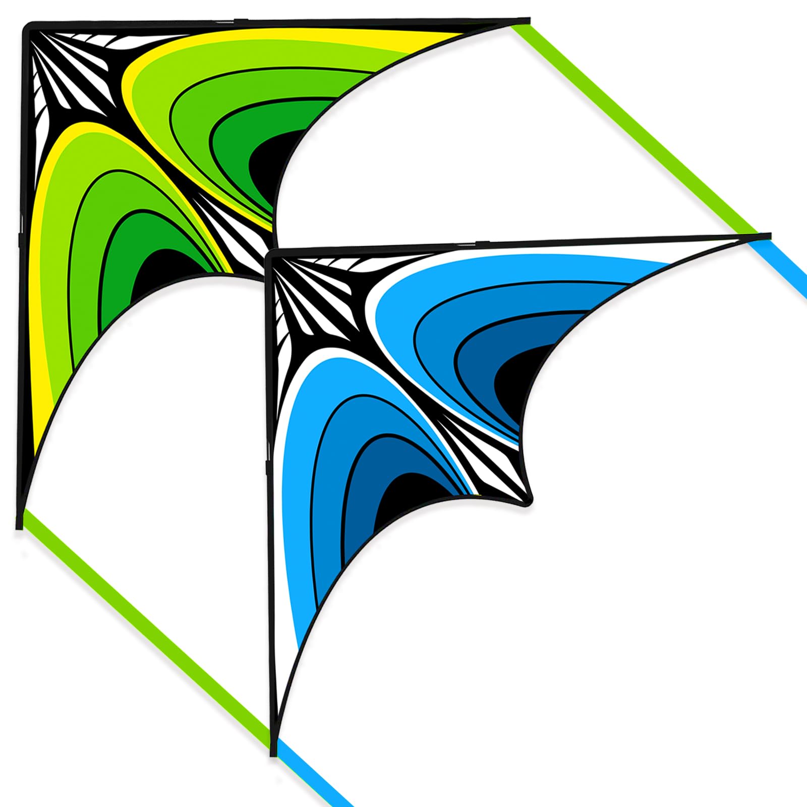 Cerf-volant Delta Pour Enfants Et Débutants - Facile à Faire Voler, Tissu Résistant, Poignée Et Ficelle Incluses