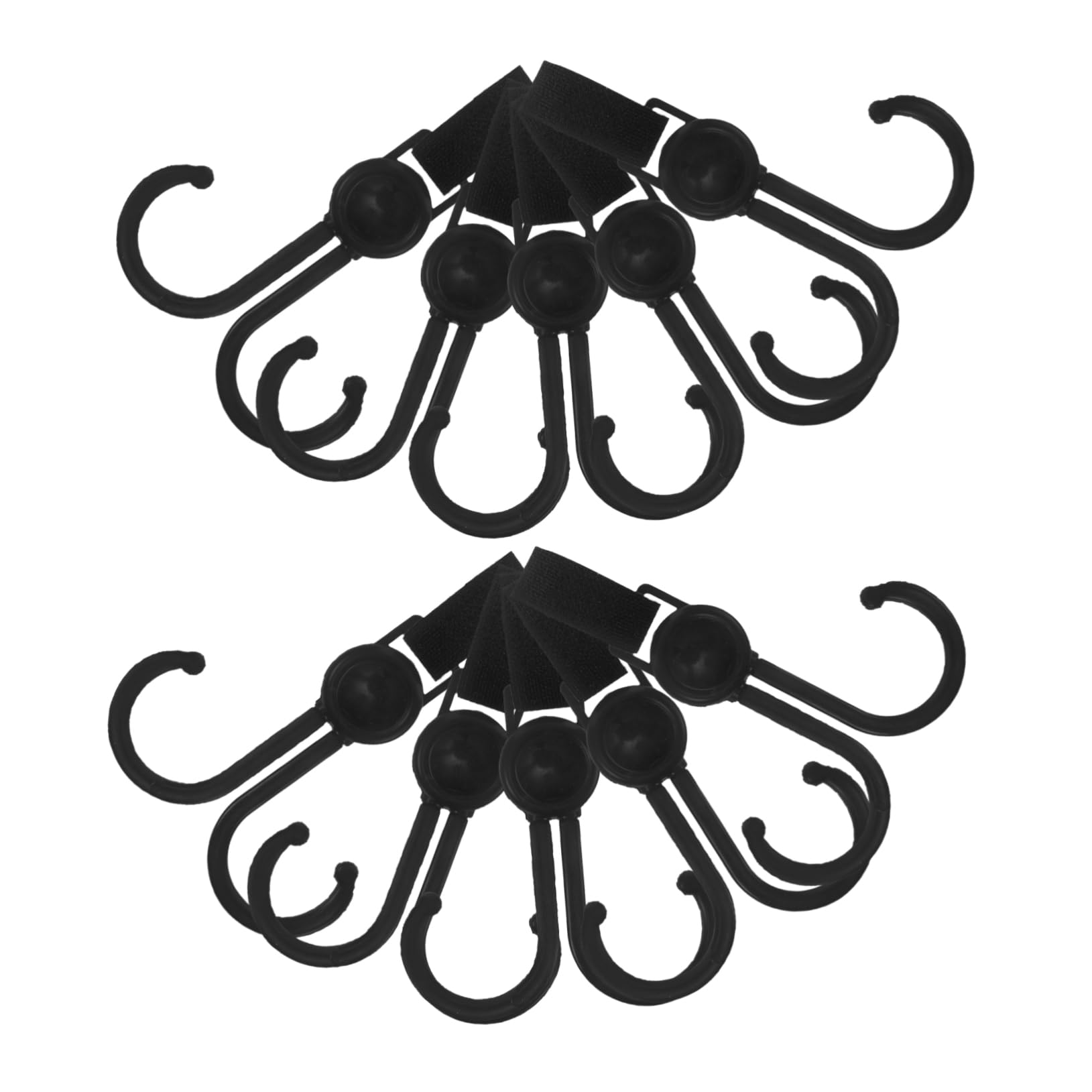 Vaguelly Strong Stroller Hooks 10 Pack Multi-Function Hook for Shopping Trolley Baby Stroller Easy Press Installation