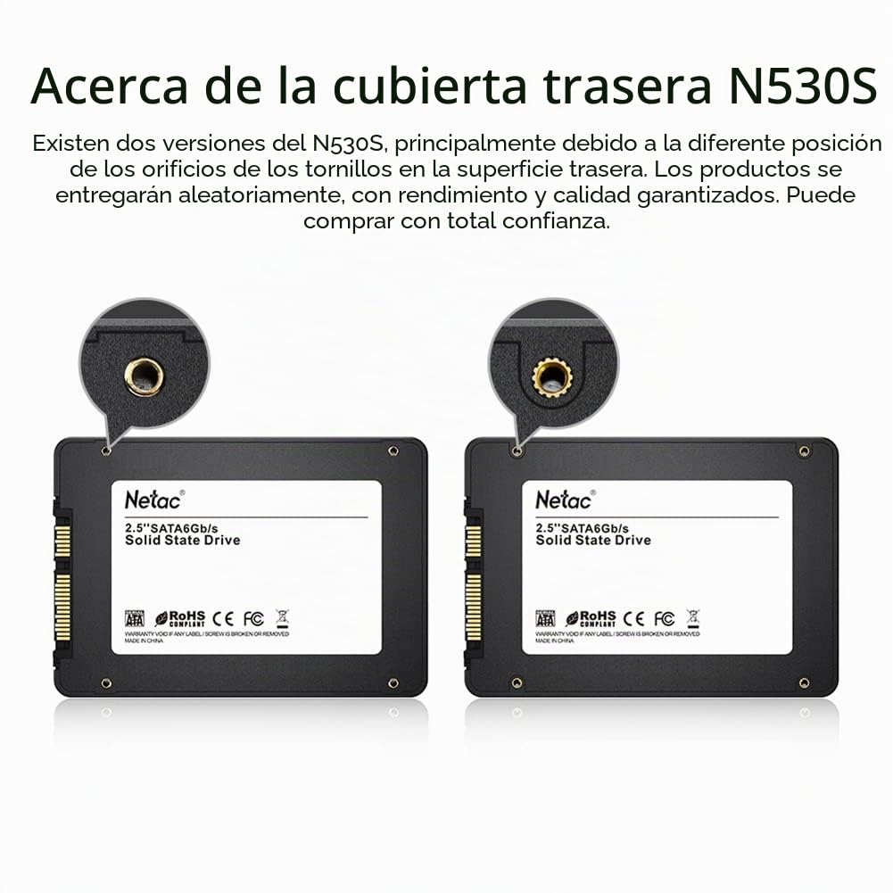 Netac 1TB Unidades de Estado Solido 2.5'' SATAIII 6Gb/s Disco Duro