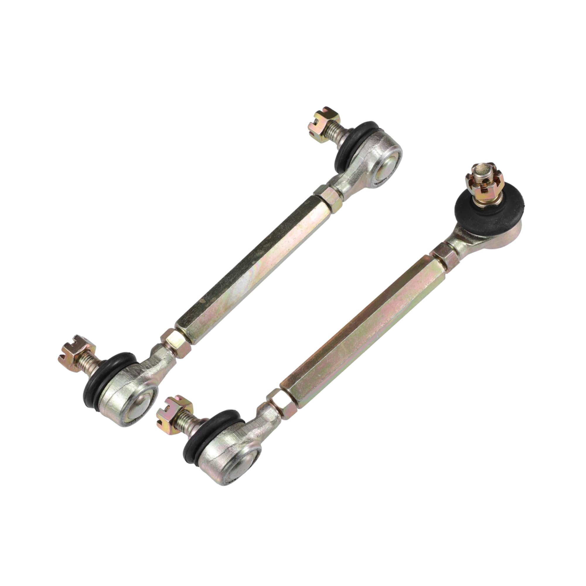 A ABSOPRO 10cm 3.94" Steering Tie Rod End Tie Rod Link Fit for 50cc 70cc 90cc 110cc 125cc 150cc ATV Quad Four with Ball Joint Accessories - Pack of 2