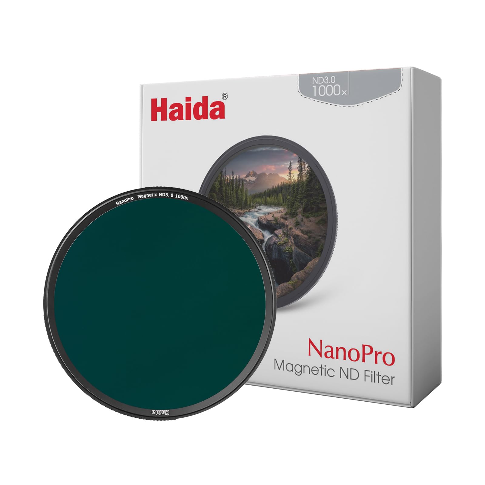 Haida ND1000 Magnetyczny filtr obiektywu 58 mm z magnetycznym pierścieniem adaptacyjnym - Magnetyczny filtr neutralnej gęstości 10 Stopów