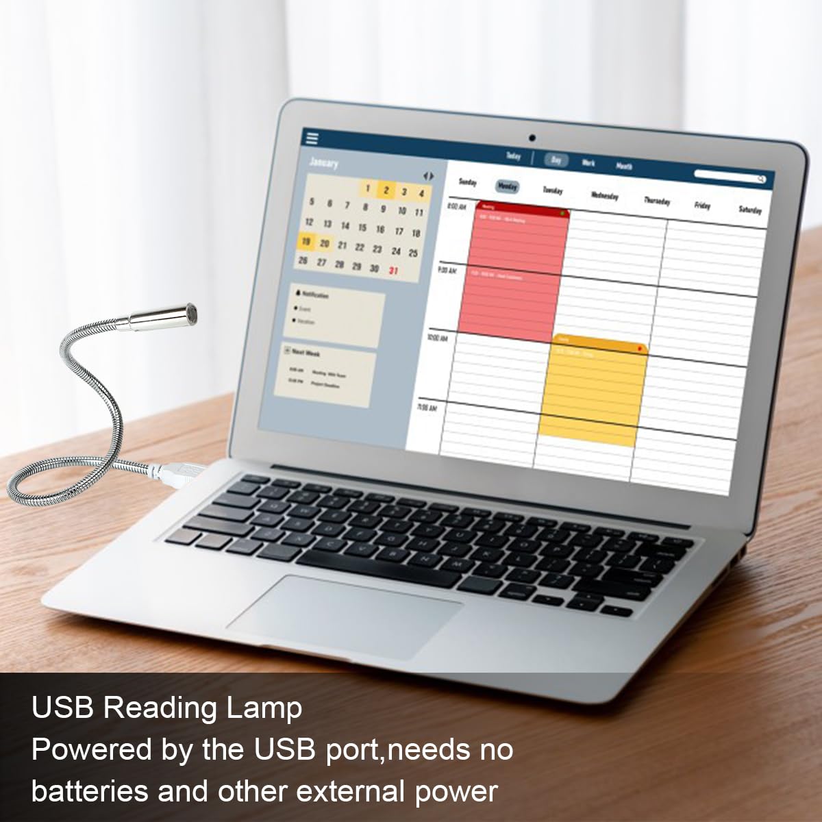 Cerioll Lampada LED USB Flessibile, Mini Luce Portatile, 2 Pezzi Lettura Luci a LED per Tastiera Computer, PC, Alimentatore Mobile