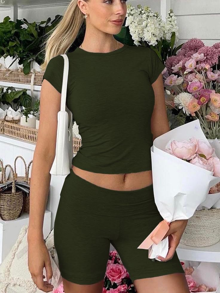 Image of Nimsruc Two Piece Lounge Sets For Women short sets