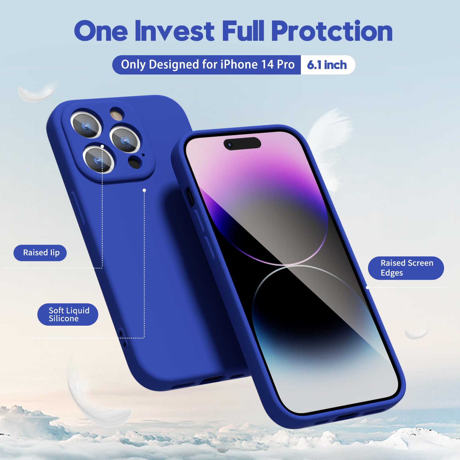 oakxco for iPhone 16 Pro Max Case Liquid Silicone, Soft Rubber Gel Elegant Aesthetic Basic Simple Cover, Cute Thin Slim TPU Matte Solid Color Plain Smooth Case for Women Girl, Light Pink — view 884