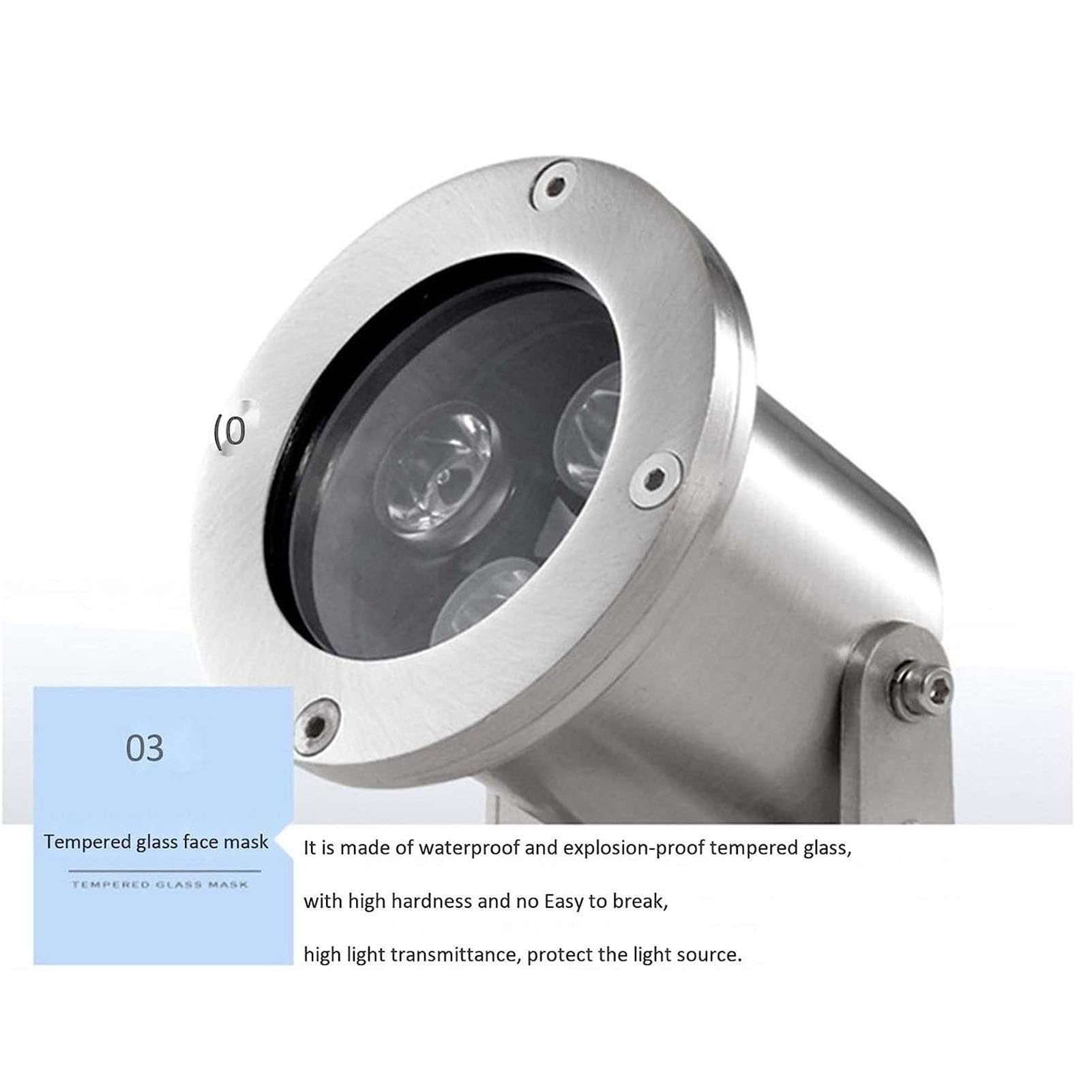 Faretto LED Impermeabile IP68 per Esterni, Luce LED Sommergibile per Fontane, Luci Subacquee per Laghetti in Acciaio Inossidabile A Bassa Tensione 12V/24V, per Cascate(Yellow,3W(24V))