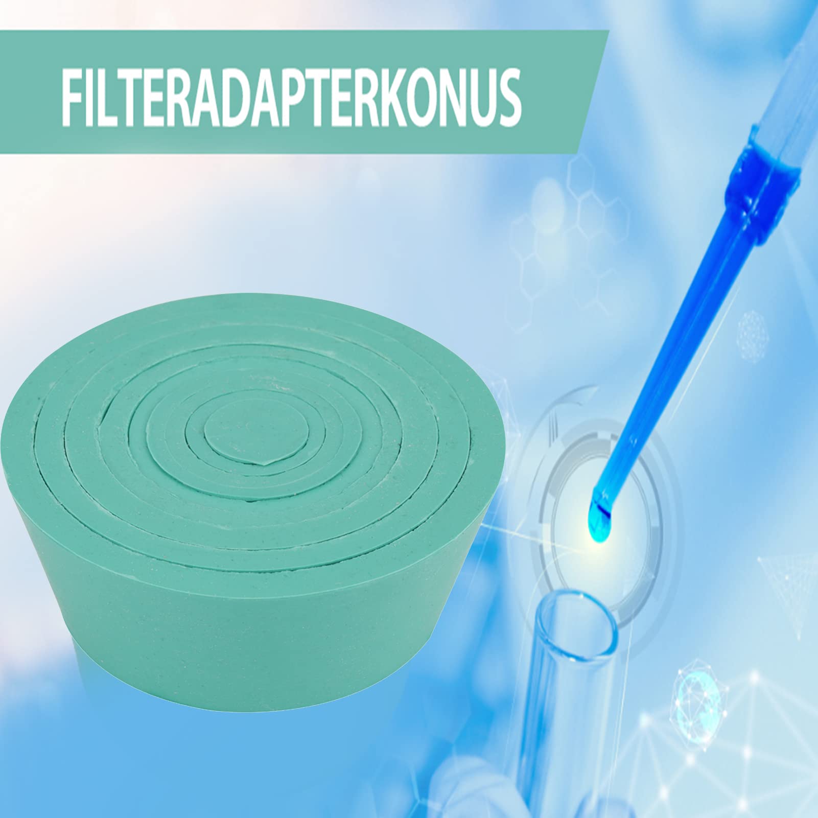 Fydun Gummi -Stopper -Adapter -Zapfen Buchner Trichter Filtration Set für die Laborkonsum