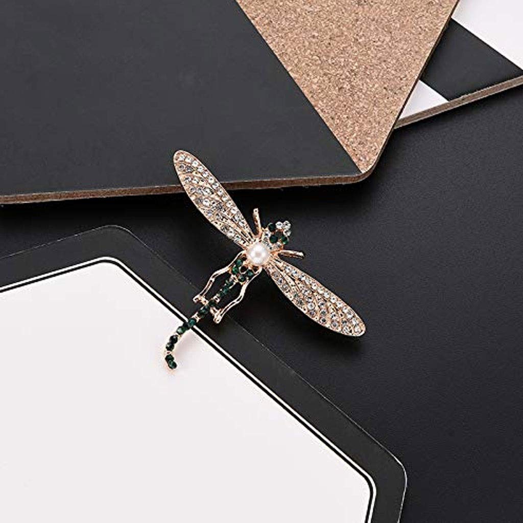 Libellen-Brosche mit Diamanten und Emaille-Perlen, Dekoration, Legierung, kreative, Elegante Geschenk-Brosche
