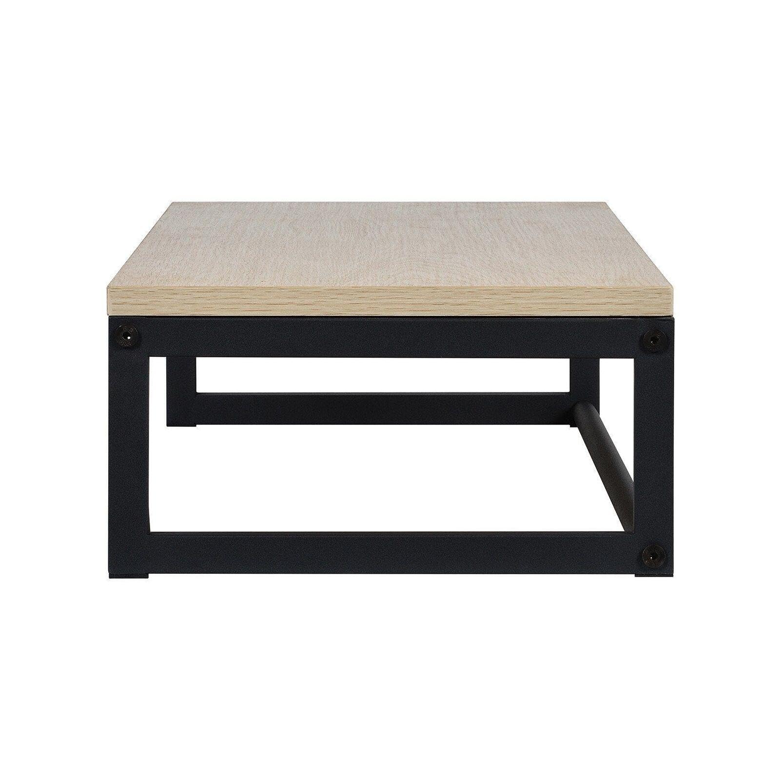 MOB-IN Etagère penderie Murale Bois et métal Noir 90x28,5cm