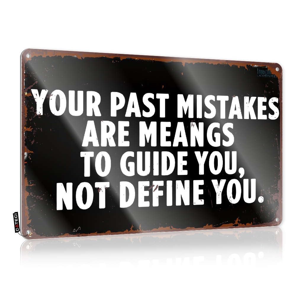 Bar Rules Sign Your Past Mistakes Guide, Not Define. Tin Sign Mancave Signs And Decor Tin Signs For Bar(30X40CM)