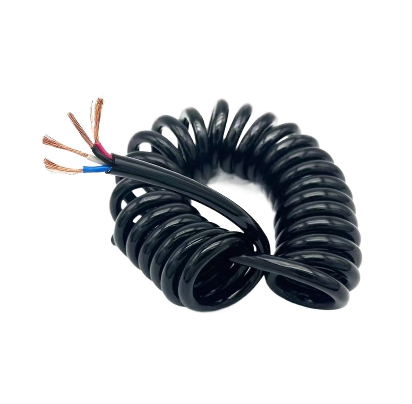 Cable espiral de PU de 4 núcleos y cobre puro estirable 7m de 22 AWG