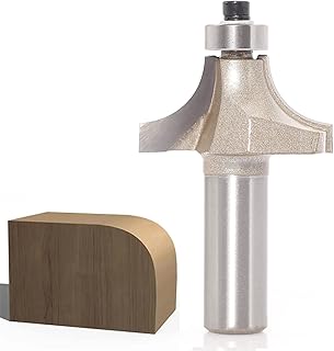 Round Over Router Bits 1/2 Inch Shank, R1/2" Router Roundover Bit, Carbide Corner Rounding Edge-Forming, for Round Edges/Cabinet Edges