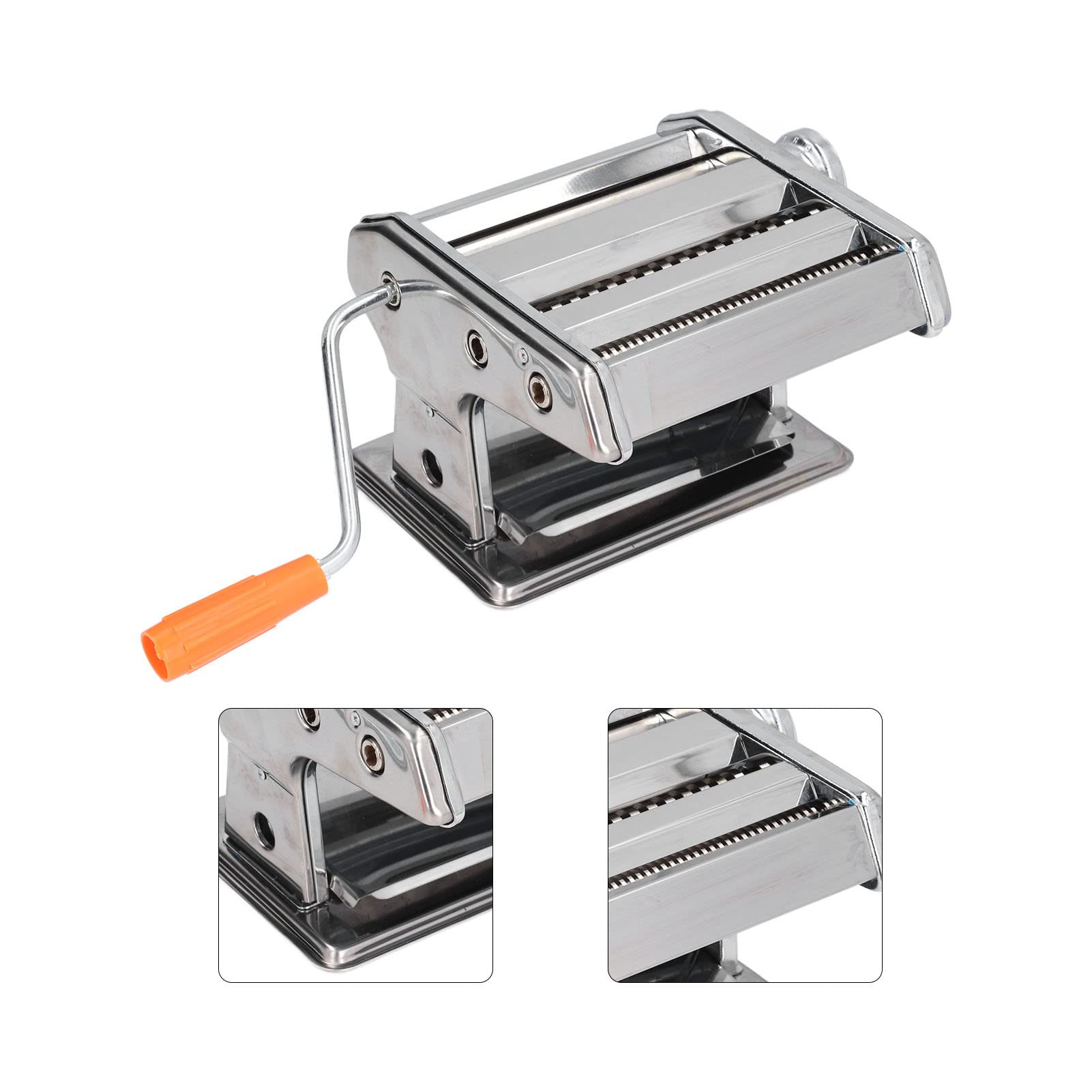 Fdit Máquina Profesional para Hacer Pasta, Máquina Manual para Hacer Fideos con Grosor de Masa Ajustable y Cuchilla Desmontable, para la Cocina Doméstica, Ideal para (Laminadora de masa integral de