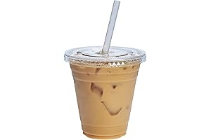 Enjoy Your Favorite Chill Beverages with 12 oz Clear Plastic Cups with Flat Lids