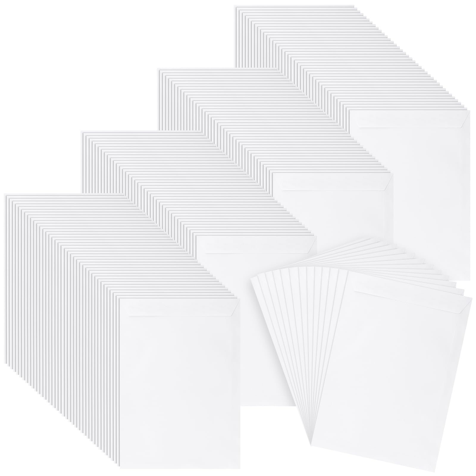 LEXININ 200 Pack C4 White Self Seal Envelopes, A4 Mailing Envelopes for Posting, 324 x 229mm