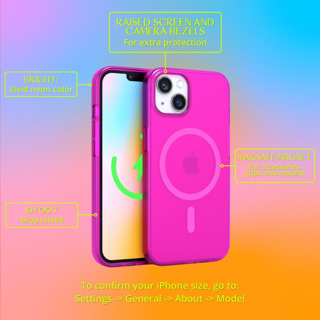 Amazon.com: FELONY CASE - Neon Pink Crystal Clear Phone Case for