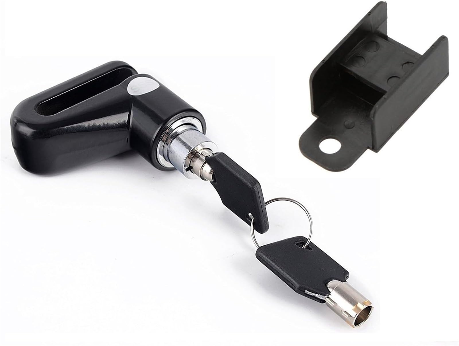 Motorcycle Handlebar Lock Anti-Theft Lock Scooter Disc Brake with Steel Wire Mountain Protection Motorbike Lock Security(Black)