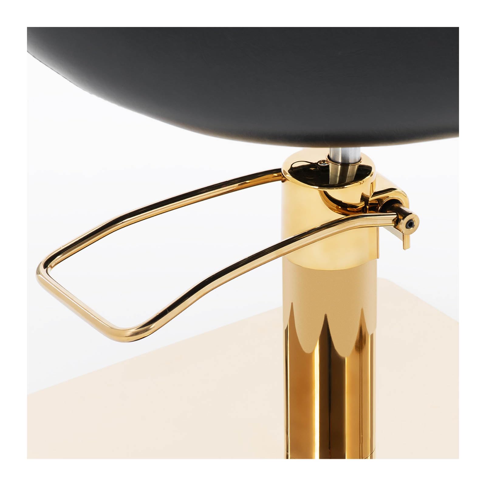 Physa Penryn Black & Gold Friseurstuhl mit Fußstütze 480-630 mm 200 kg Weiß/Golden Barberstuhl höhenverstellbar