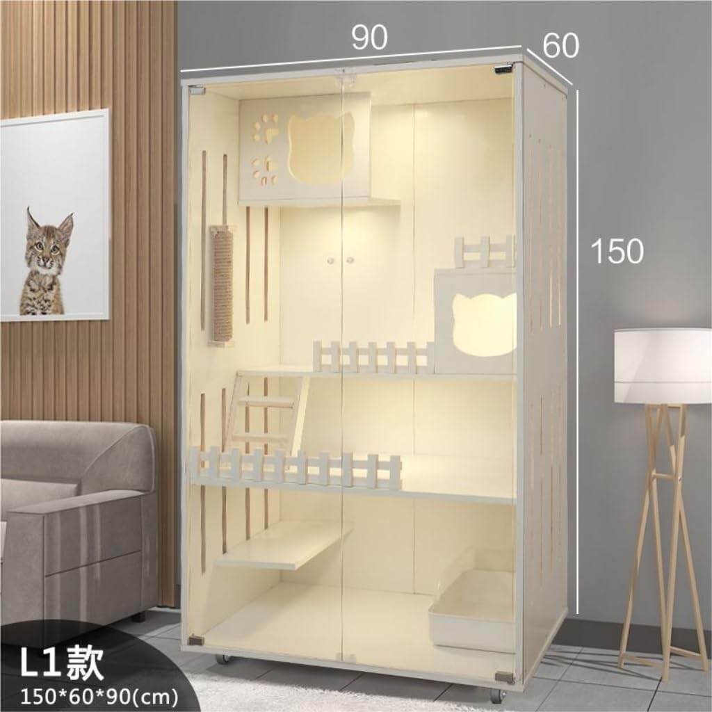 猫 ケージ 2段 木製 おしゃれ 小さめ 3階建て キャットヴィラ