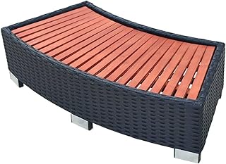 Home Outdoor OthersSpa - Escalón de ratán polivinílico (92 x 45 x 25 cm), color negro