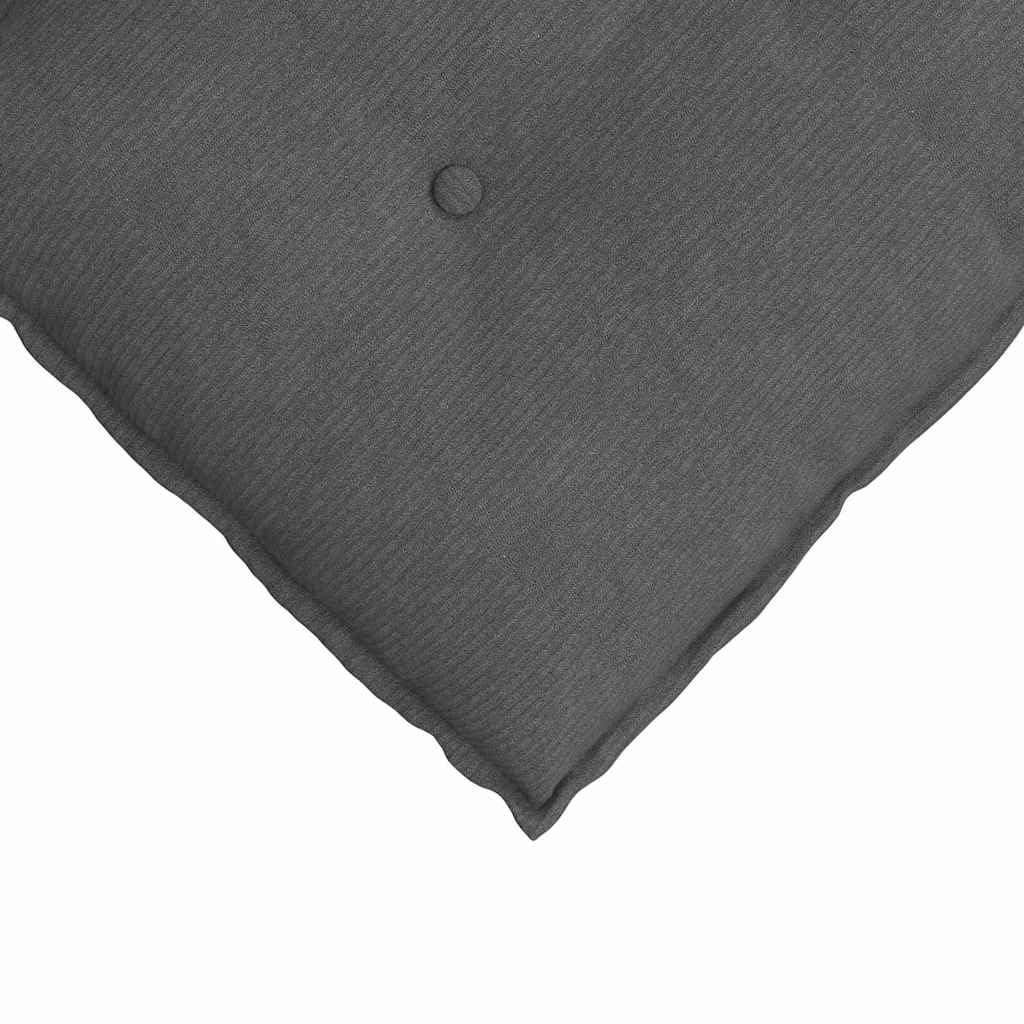 Cuscino per la schiena, 100 x 50 cm, cuscino da lettura in morbido tessuto a coste, cuscino da divano per divano e letto, comodo supporto per la schiena, sfoderabile, grigio scuro