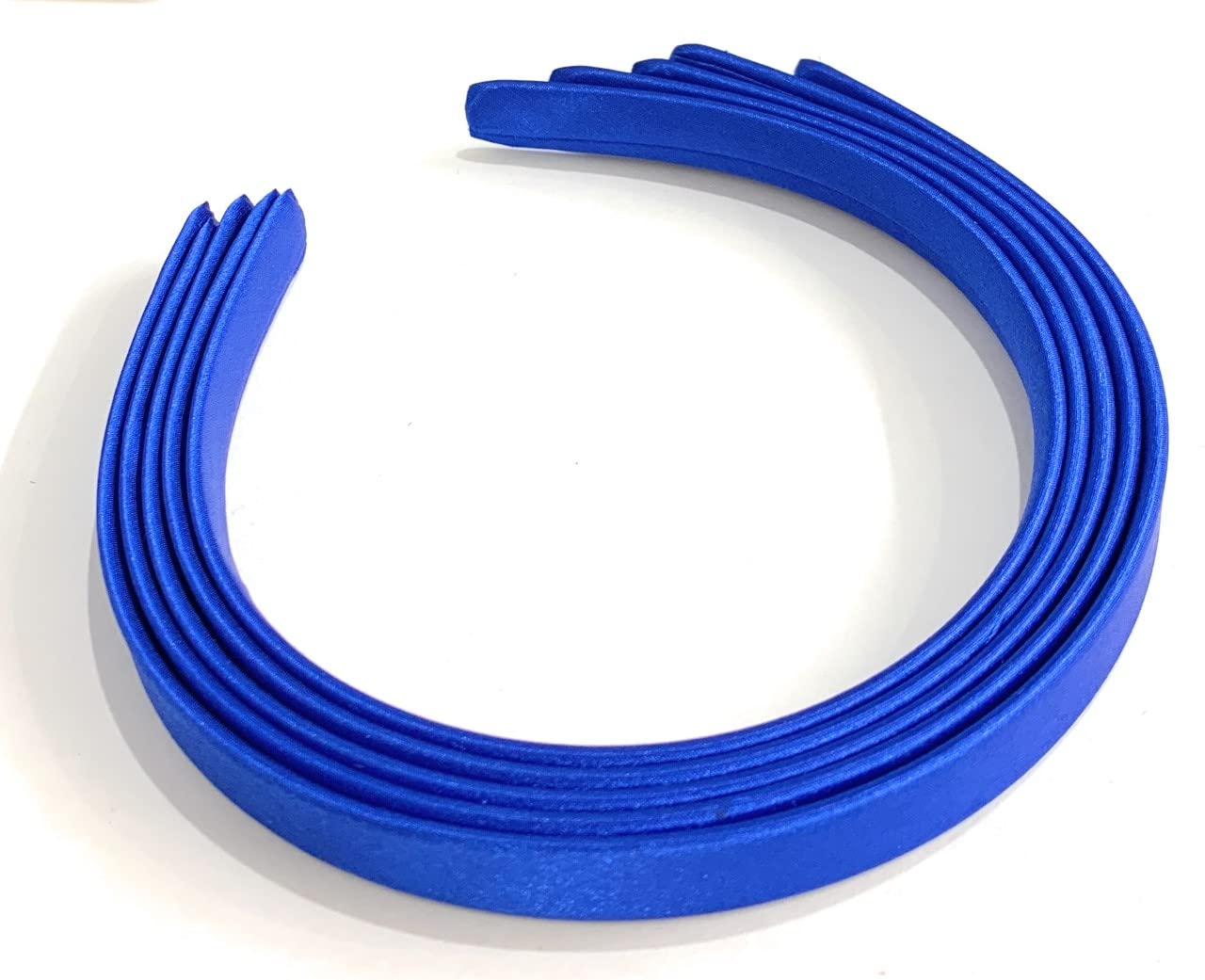 5 x 15mm Thick Plain Satin Headbands Pack School Girls Alice Hair Band DIY Headband Set UK (Royal Blue), 5 count (Pack of 1)