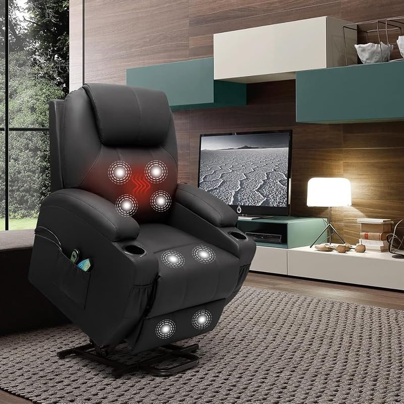 Sillón reclinable masajeador color único miniatura 2