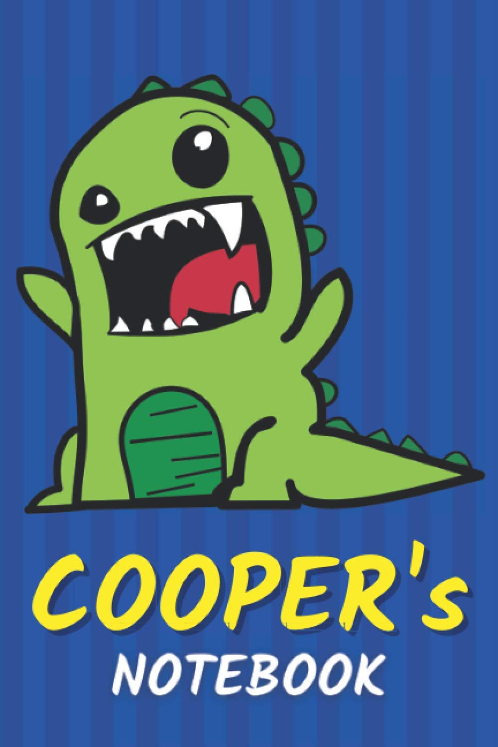 Cooper's Notebook: T-Rex Dinosaur Personalized Journal For Cooper