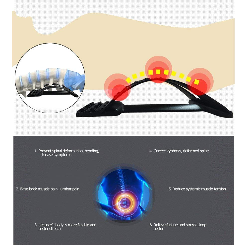 Tactine Back Stretcher Multi-Level Back Stretcher Back Pain Relief with Back Support Mate Magic Back Stretching Massage Posture Corrector Device (Multicolor) - Image 4 thumbnail