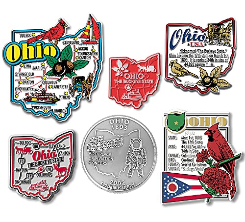 Ohio Six-Piece State Magnet Set