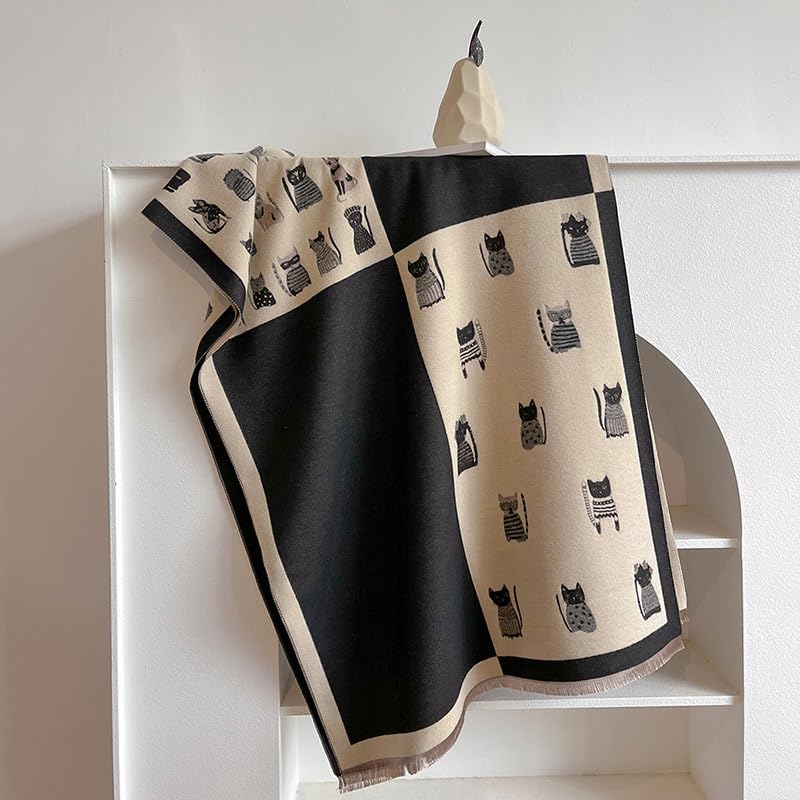 Women’s Fashion Jacquard Large Soft Scarves Pashmina Shawls with Bold Patterns Gift for Women4