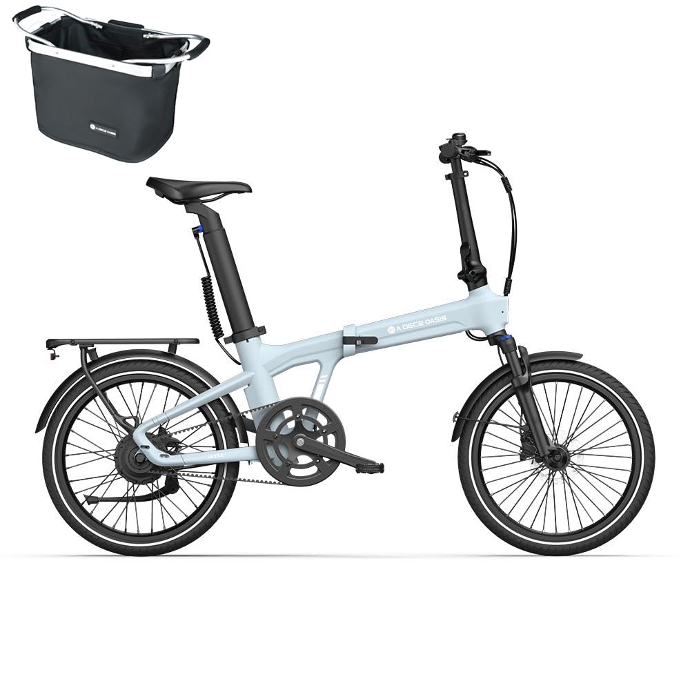 A Dece Oasis ADO E-Bike Air 20Ultra(2026) E-Fahrrad Faltbar, klapprad Riemenantrieb,Citybike, Automatische 3-Gang Nabenschaltung-interne Schaltung, Hintermotor,ADO APP+NFC ebike Damen/Herren,StvzO