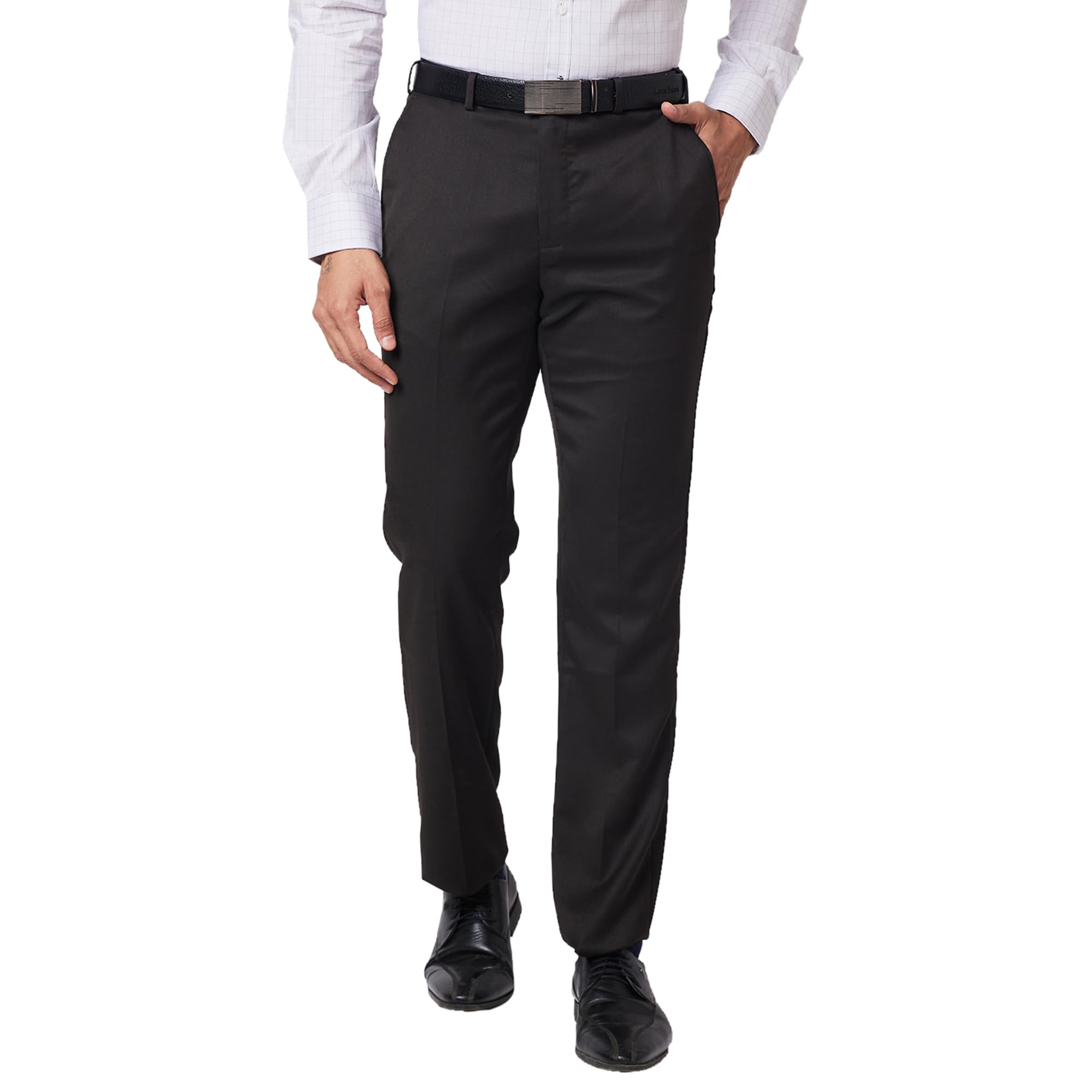 park avenue Men's Mid Rise Regular Fit Checkered Trouser-picture-40
