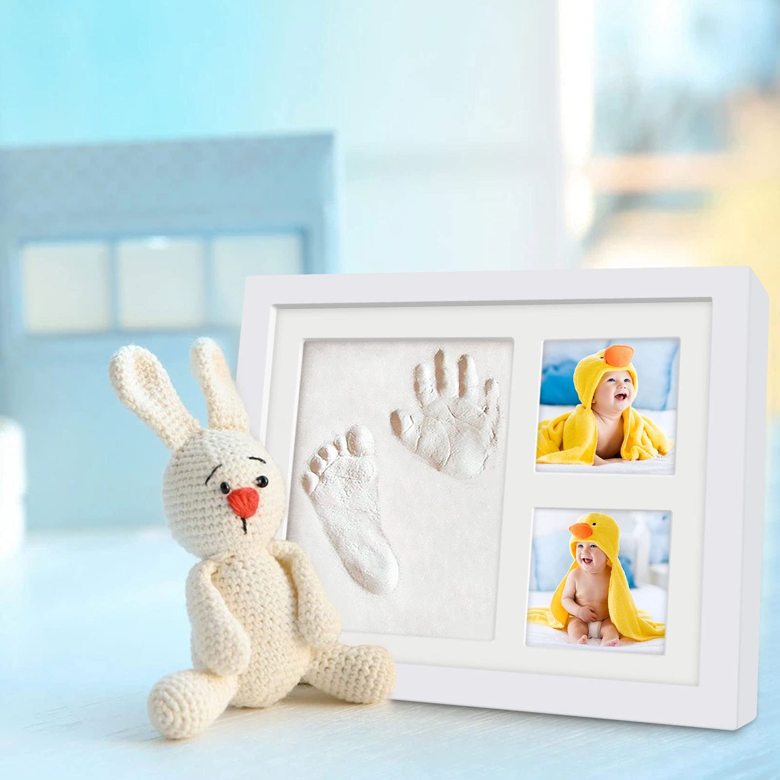 Kit De Huellas Para Bebé - Marco Con Arcilla Y Letras (Regalo Recuerdo)