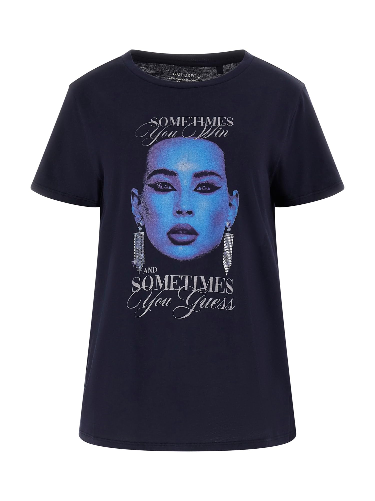 GUESS Women's Eco Sleeveless Twin Lioness Corset Tee