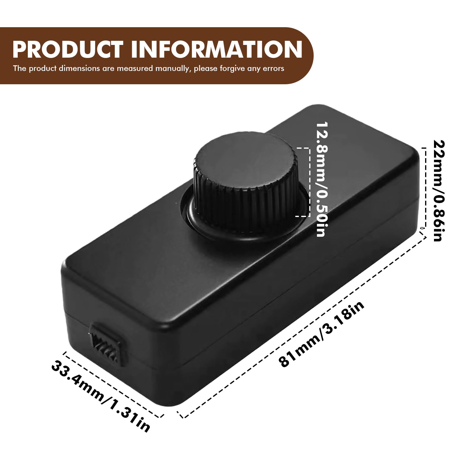 2 reguladores de intensidad para lámparas LED, CA 220-240 V/50 Hz, interruptor de intensidad de intensidad LED, 3 – 100 W, interruptor giratorio, regulador de intensidad para lámparas LED, regulador