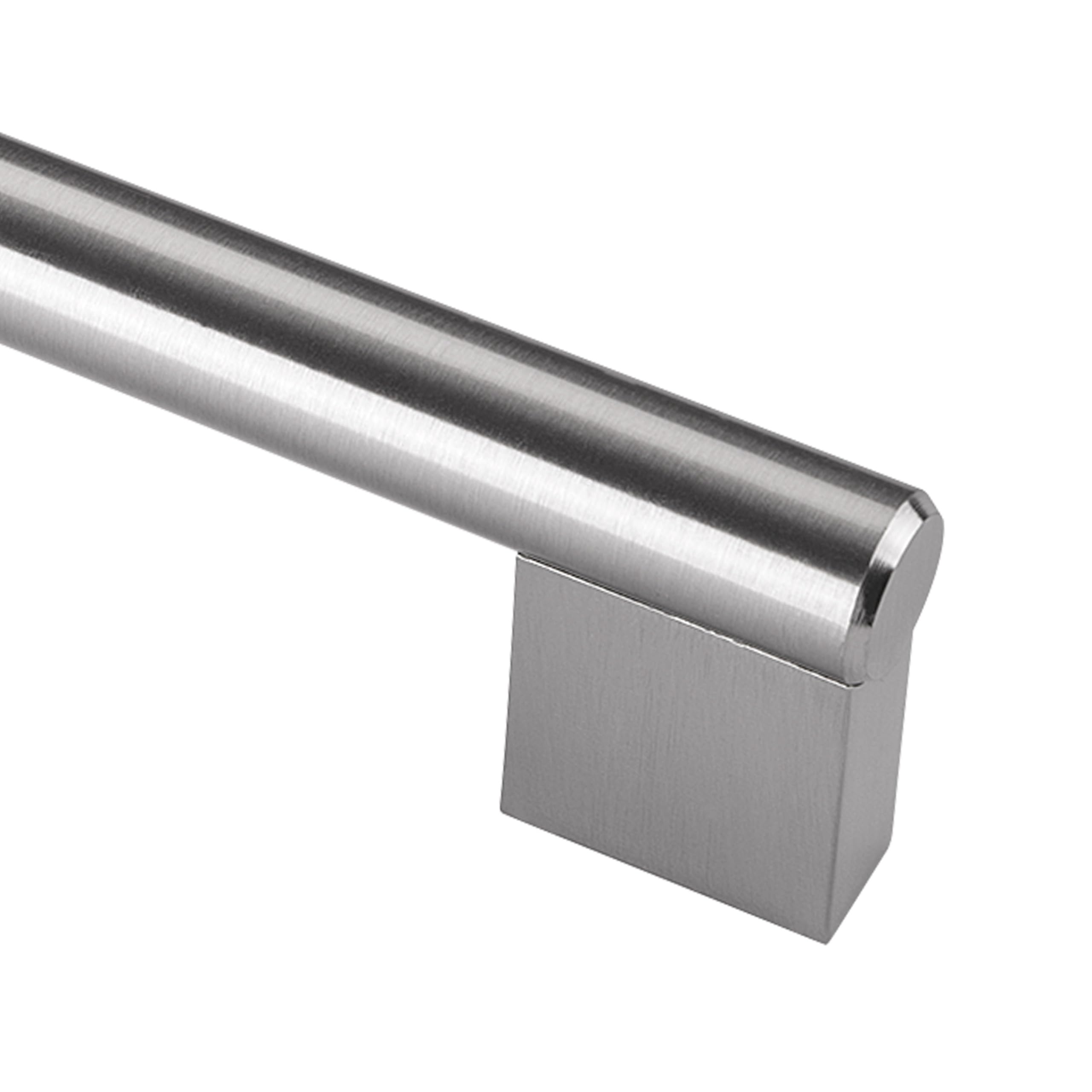 SOTECH 10x Stangengriffe G4 BA 492mm Edelstahloptik Griff-Ø 14mm | Möbelgriff-Länge: 509 mm, Relingriff-Höhe: 38 mm, Küchengriff-Sockel: 25 x 10 mm