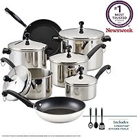 Vista 107 de Farberware Classic Series - Cazo de acero inoxidable, 1 litro, Tapa coladora