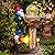 Binqiuu Garden Gnomes Outdoor Statue with Solar LED Lights, Solar Garden Gnomes Decorations10.4 in Funny Double Gnomes Sculptures Home Outdoor Lawn Yard Decor, Ideal Gnomes Gifts for Women/Grandma/Mom