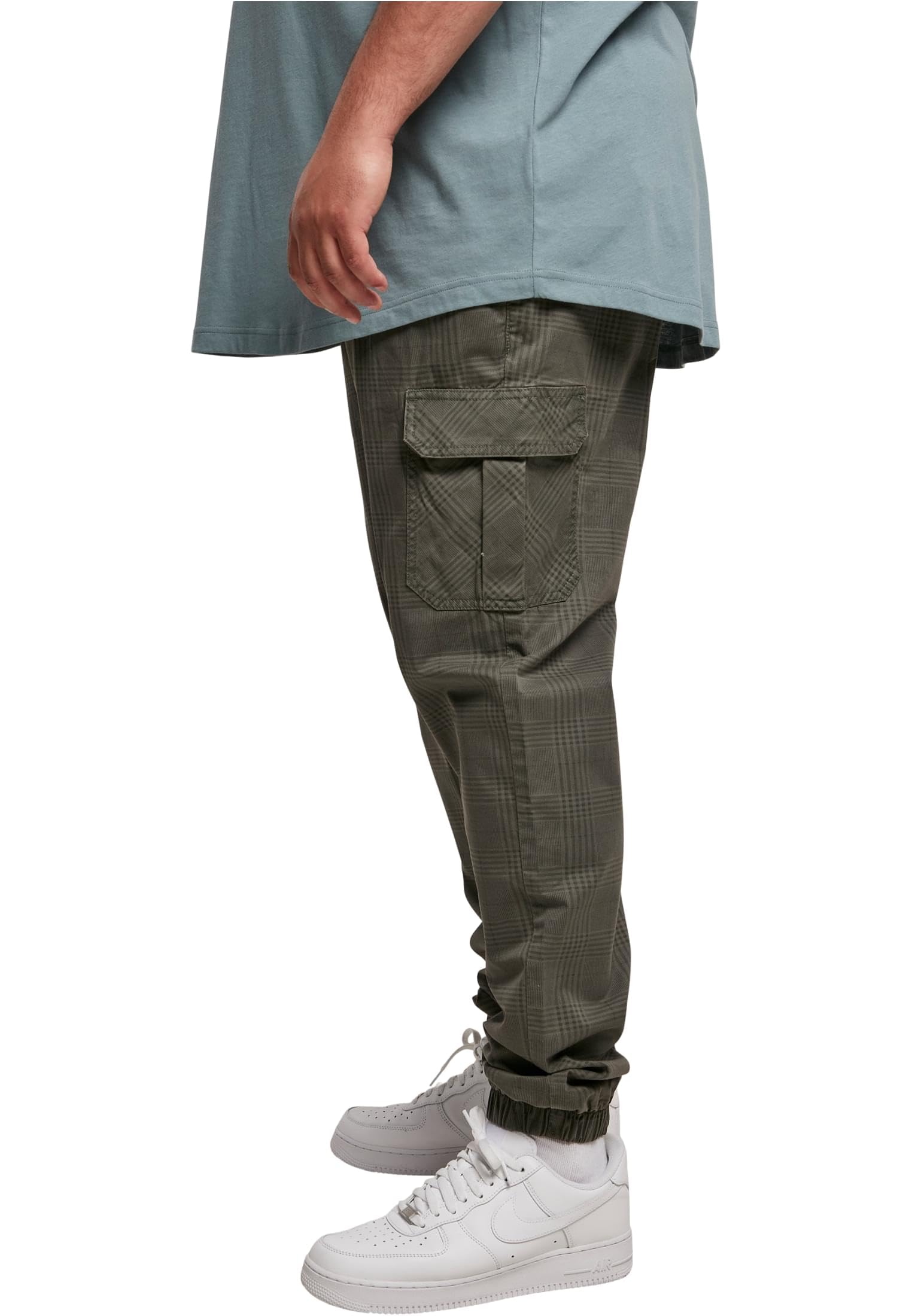 Urban Classics Herren AOP Glencheck Cargo Jog Pants
