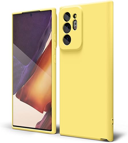 oakxco Funda para teléfono Samsung Galaxy Note 20 Ultra de silicona líquida, bonita funda delgada y delgada de goma suave de TPU para mujeres y