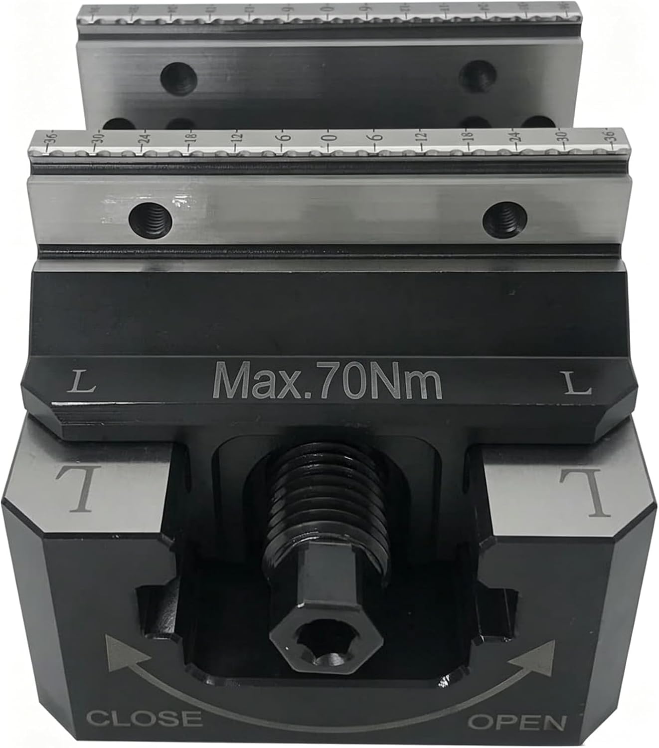 Morsa autocentrante di precisione per fresatura CNC, serraggio 6-160 mm, modello H77-160, ganasce in acciaio temprato. Serraggio preciso.