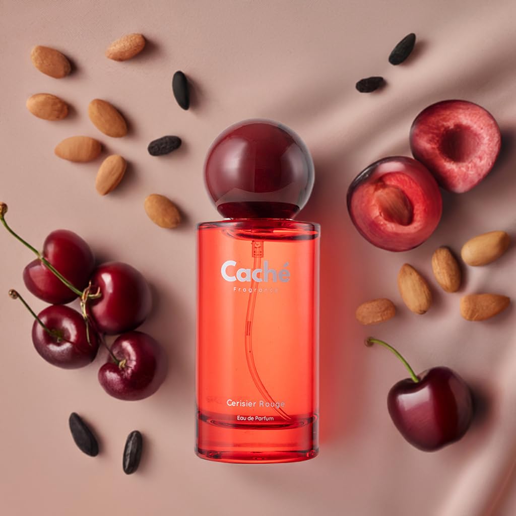 Cerisier Rouge by Caché – Black Cherry, Almond, Rose, Jasmine Sambac, Sandalwood, Vanilla; Eau De Parfum (EDP) 50ml, Feminine - Image 2