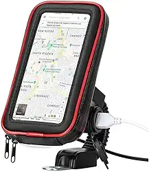 Suporte com tomada Carregador USB de Celular Impermeável para moto scooter motoboy motocicleta Universal Smartphone GPS 6 polegadas capa prova d'água