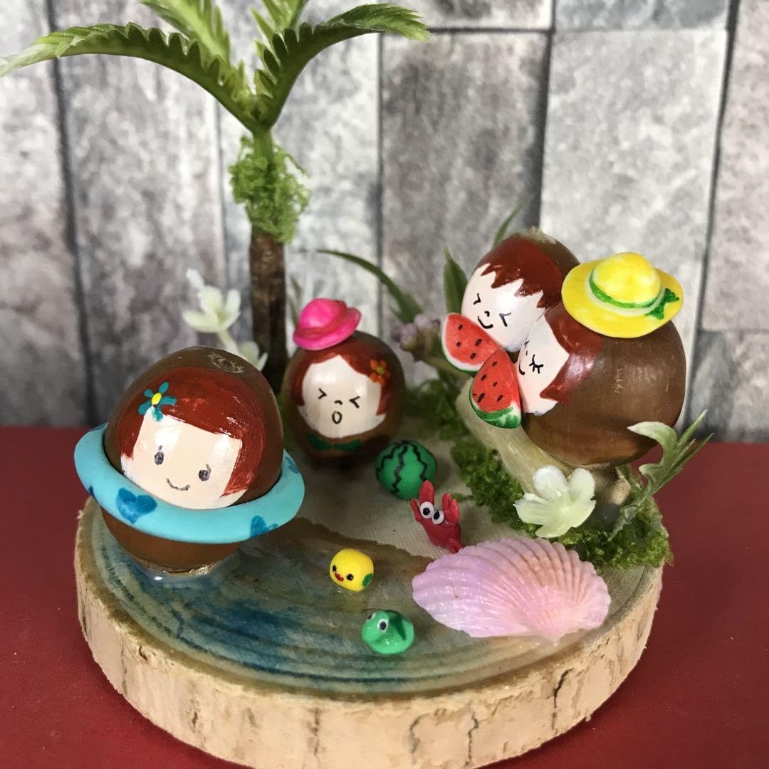 どんぐりアート♡Happy summer BIGオブジェ・♡ どんぐりアート♡Happy summer BIGオブジェ・♡
