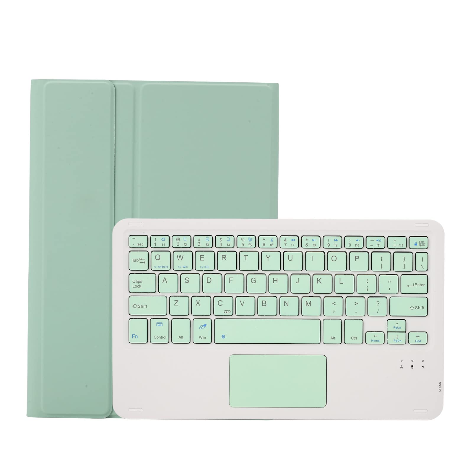 Estink Cubierta de Teclado para Samsung Galaxy Tab A8, Cubierta de Teclado Inalámbrico Desmontable de Vista Múltiple, Cubierta de Tableta para SM X200/SM X205/SM X207 2022(Panel táctil)