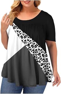 Womens V Neck Blouses Daily T-Shirts Short Sleeve Casual T Shirts V-Neck Shirt Tops Print Round Neck T-Shirt Top T-Shirt Loose Fit Casual T Shirt Tops Ladies Summer Tops