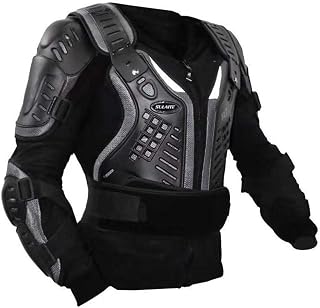 Motorcycle Protective Jacket,Cycling Chest Protector Gear for Adults with Spine Protector Motocross Body Armour Black-XL